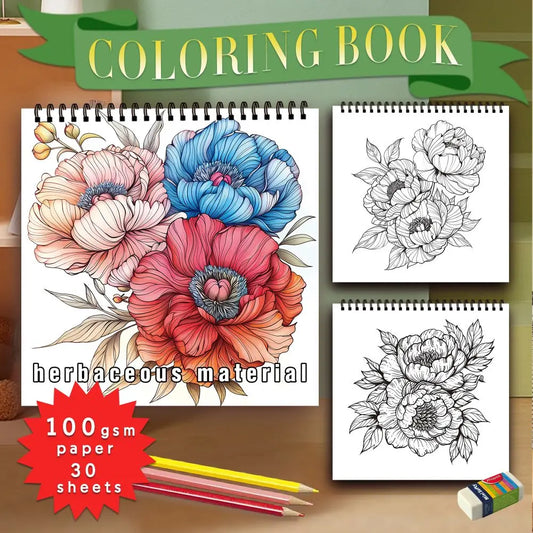 Kleurboek voor volwassenen met bloemen – 30 vellen dik papier