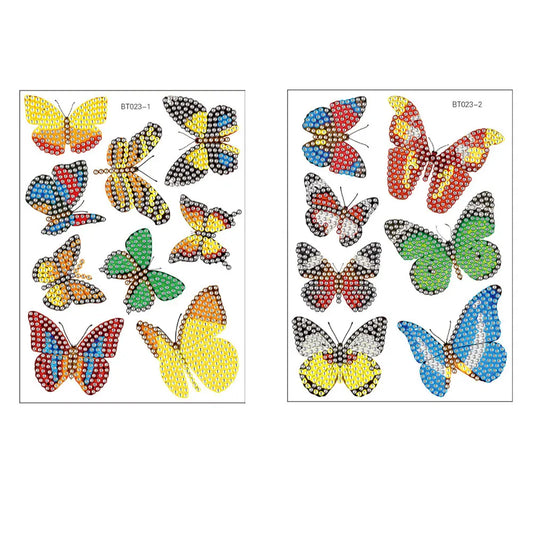 Diamond Painting Sticker set Vlinders – Creatieve Strass Knutselstickers - BT023