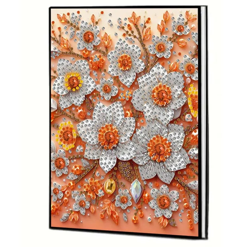 Diamond Painting Notitieboekje Bloemen PU Leer Strass Dagboek