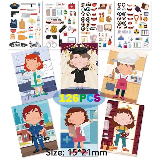 Sticker pret – Maakplezier met puzzel sticker set voor kinderen - 012