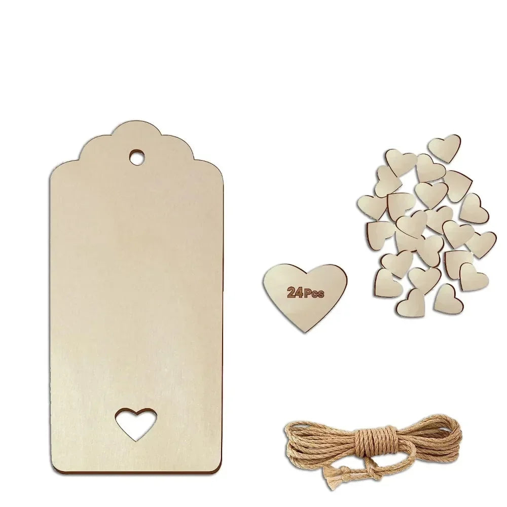 Houten figuur om zelf te kleuren/schilderen - 24 houten labels