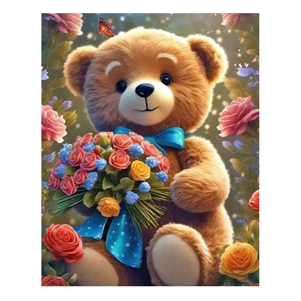 AB Diamond Painting met Fairy dust steentjes Dieren en Bloemen