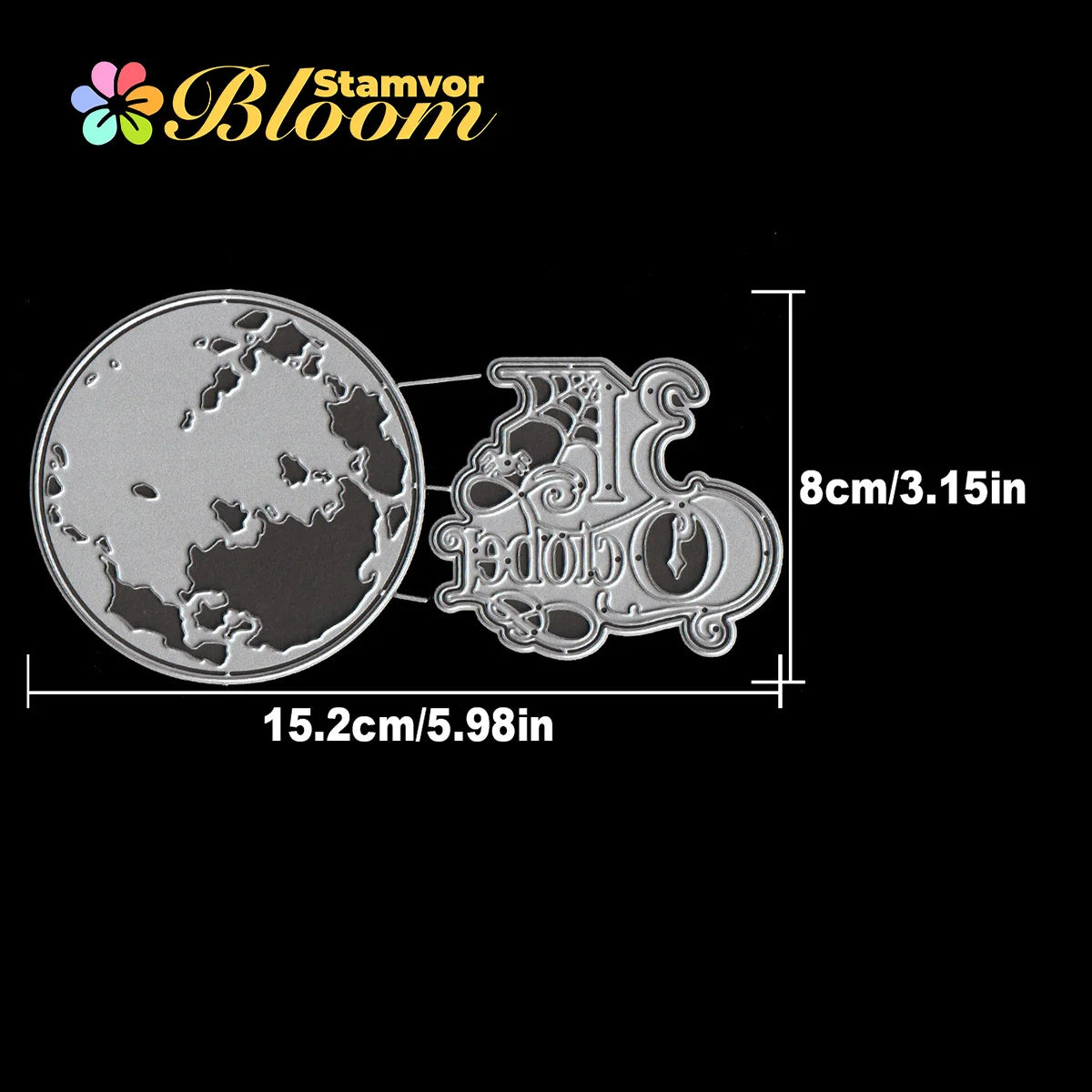 Metalen snijmal spinnenweb en maan lagen voor scrapbooking