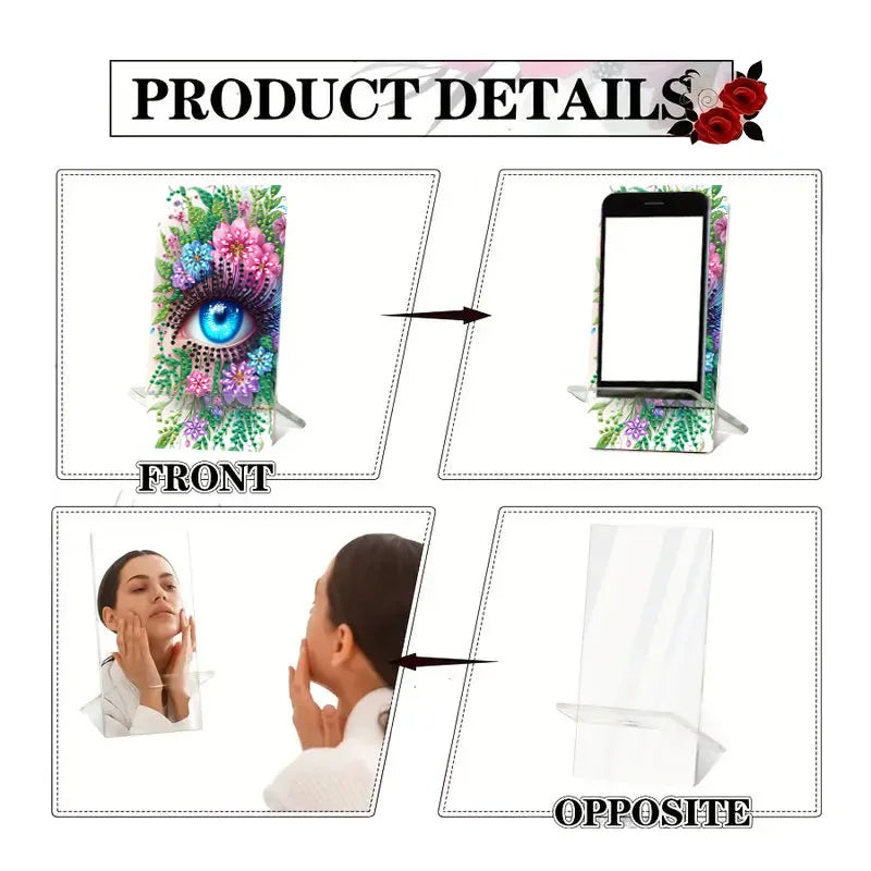 Diamond Painting Telefoon standaard met paddenstoel en ogen design