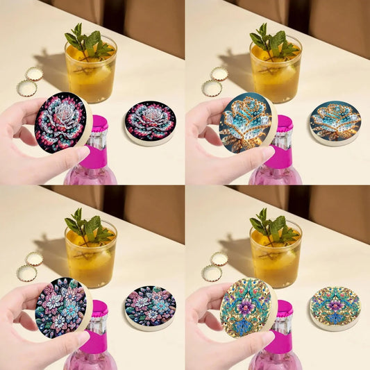 Diamond Painting Flesopener Houten Rond Bieropener Decoratief