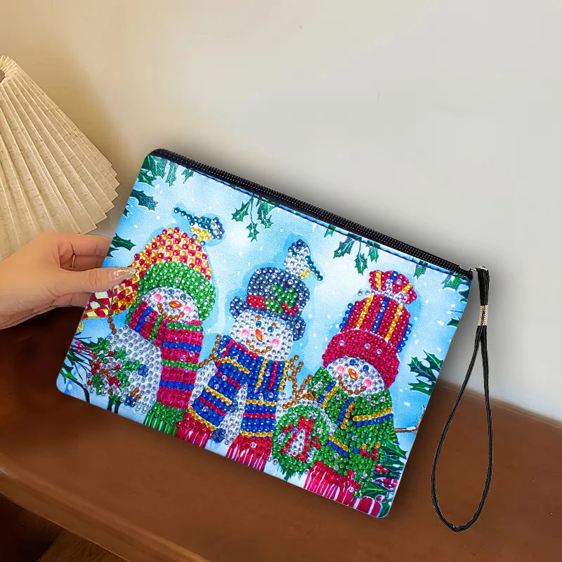 Diamond Painting Etui Kerst Ontwerp Luxe PU Leren Clutch voor Dames