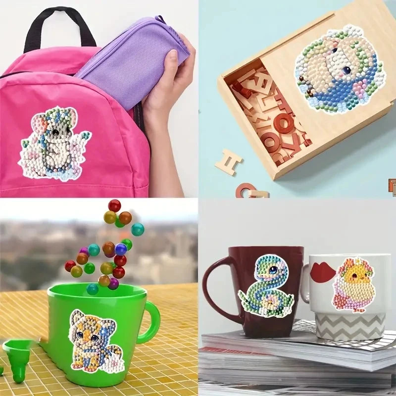 Diamond Painting Sticker set - Cartoon Dierenriem Dieren