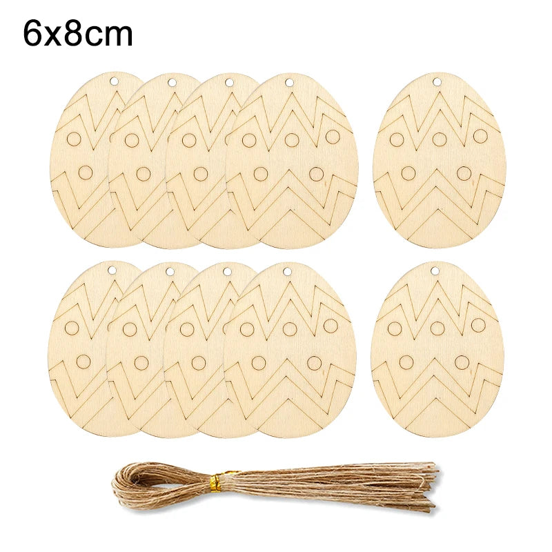 Houten Paas figuur om zelf te kleuren/schilderen – Houten eieren set