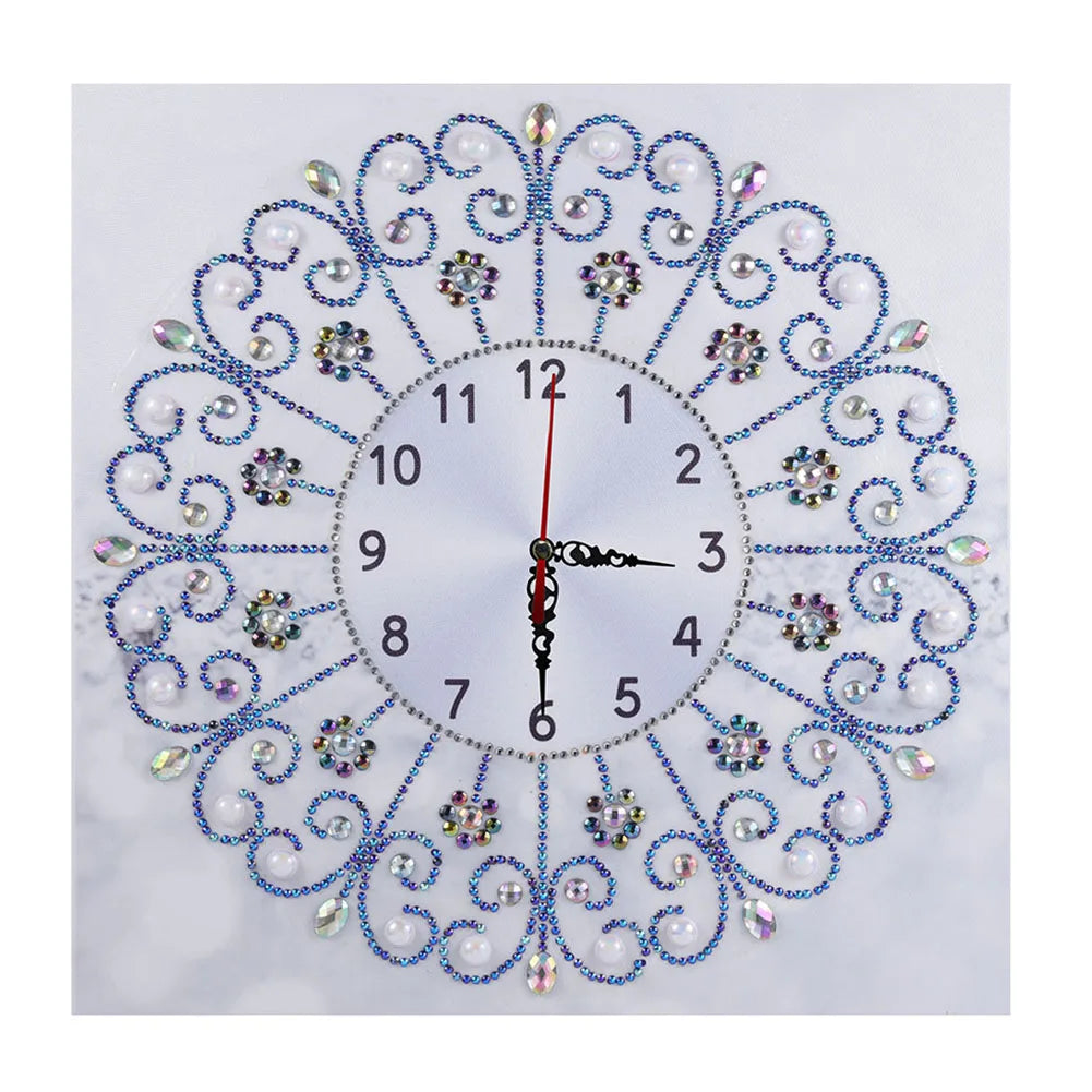 Diamond Painting Klok Pauw 35x35cm Speciale Steentjes Wanddecoratie