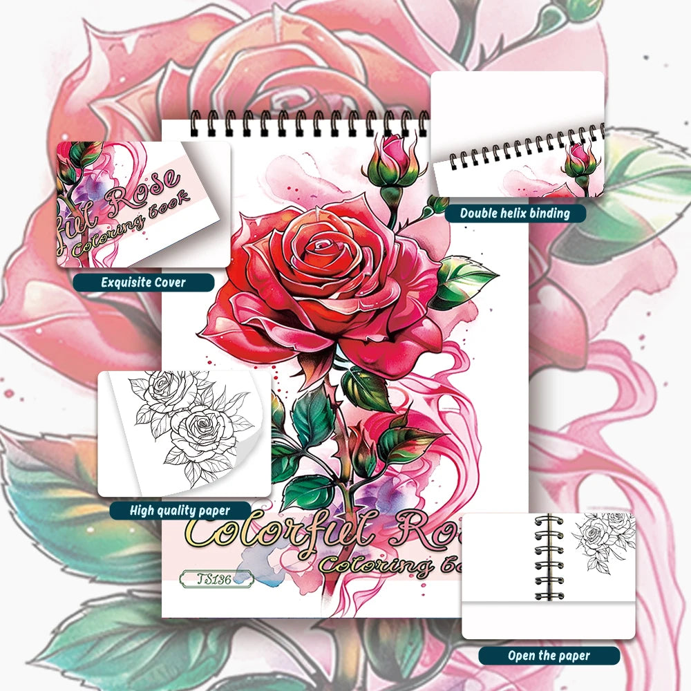 Kleurboek voor volwassenen en tieners – 30 bladen premium dik papier, ontspannend tekenplezier