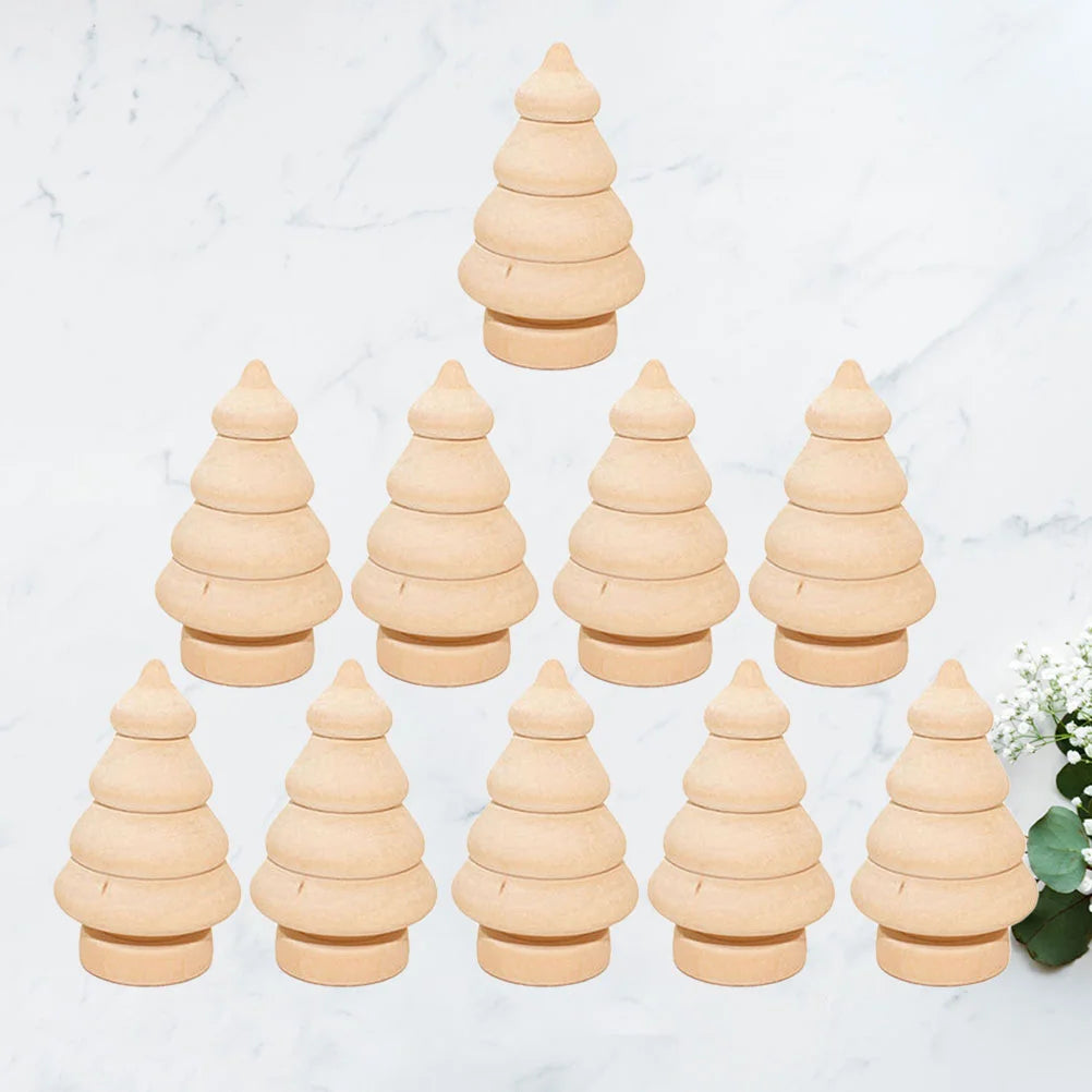 Houten figuur om zelf te kleuren/schilderen – Kerstdecoratie van hout - Kerstboom pegdoll