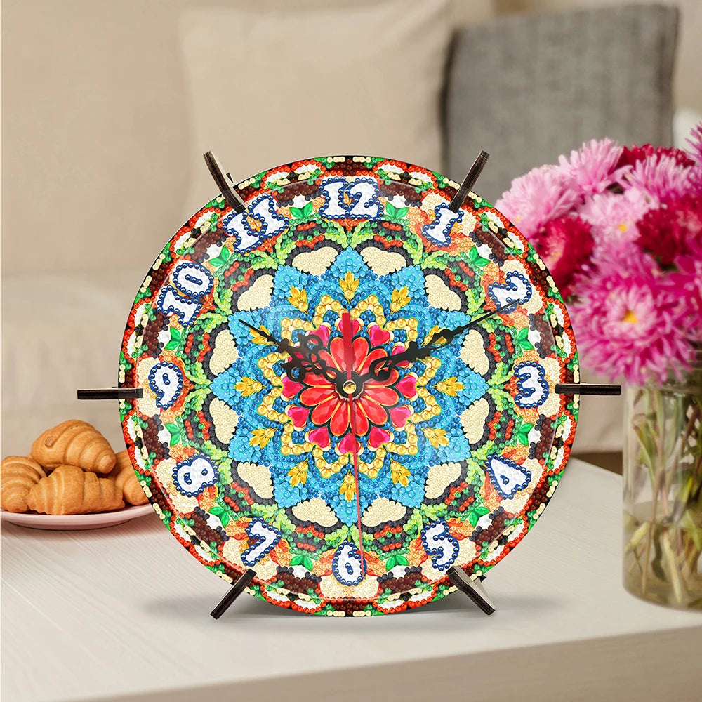 Diamond Painting Klok Mandala Crystal Art Mozaïek Wanddecoratie