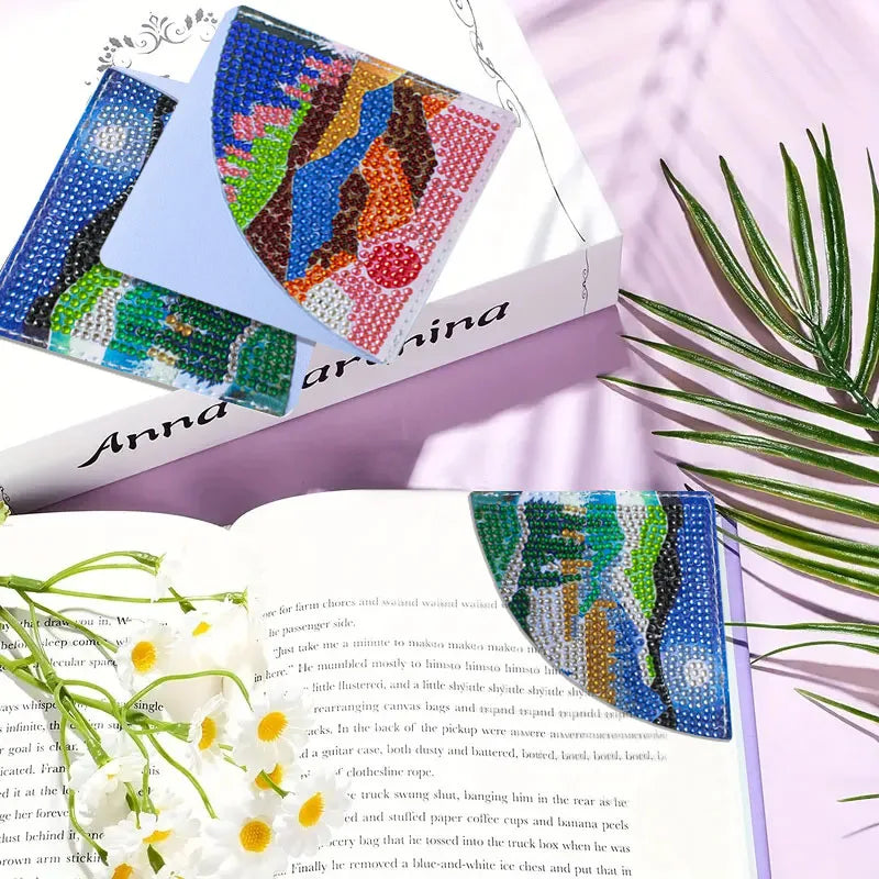 Diamond Painting Boekenlegger Landschappen Set van 6 Hoekboekenleggers