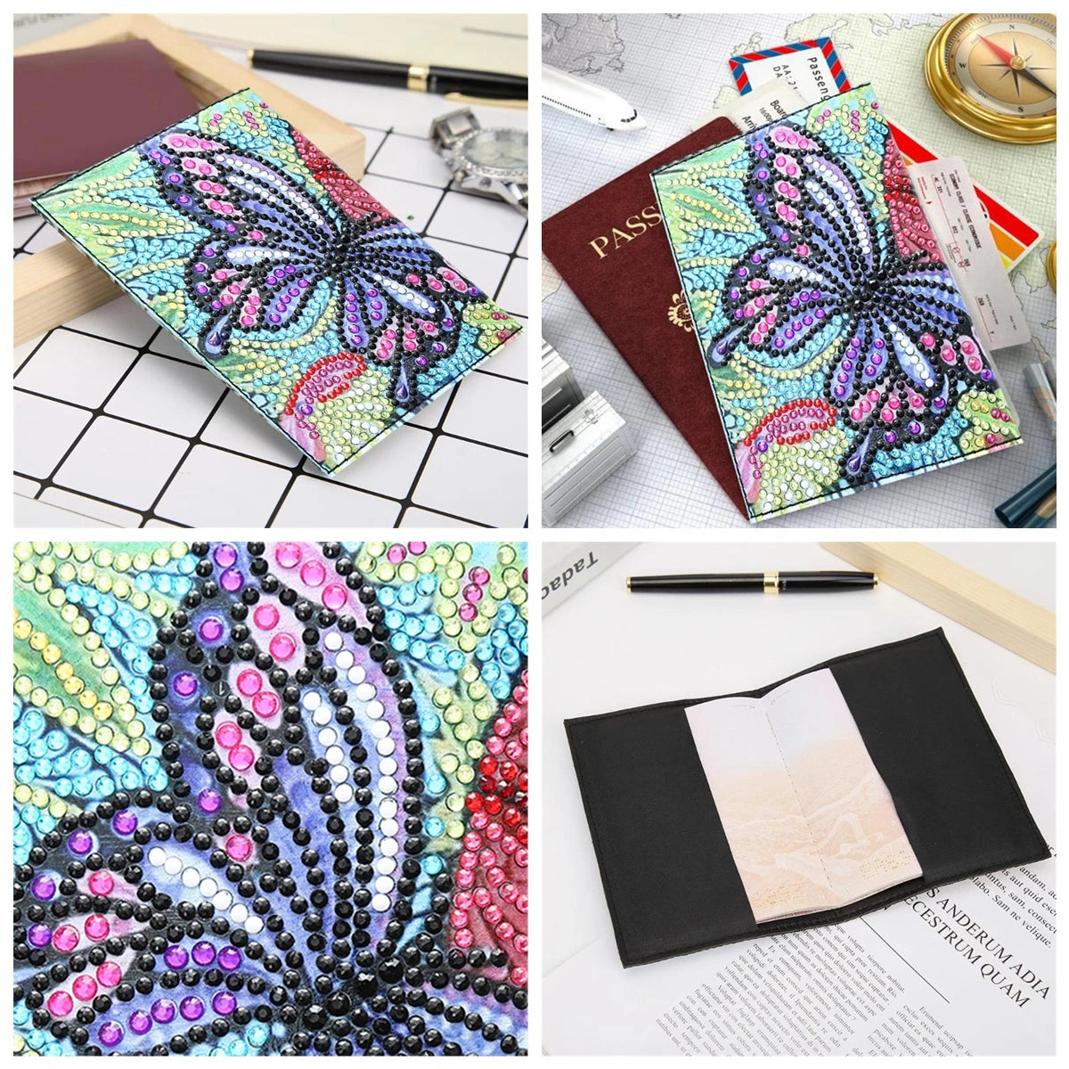 Diamond Painting Paspoort mapje Mandala PU leer beschermhoes
