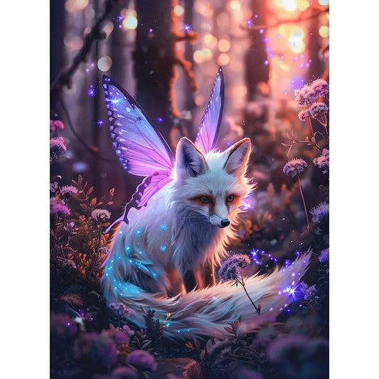 Schilderen op nummer Dieren - Schattig vosje op canvas met of zonder frame - 9959297