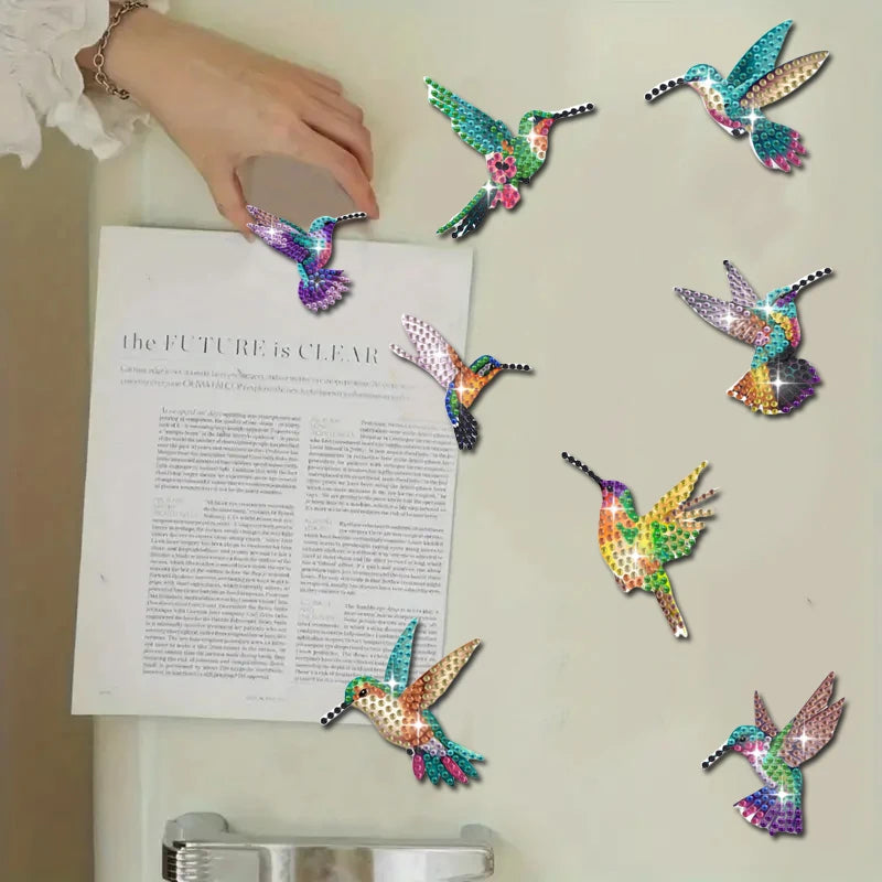 Diamond Painting Magneten – Kolibrie patroon voor koelkast