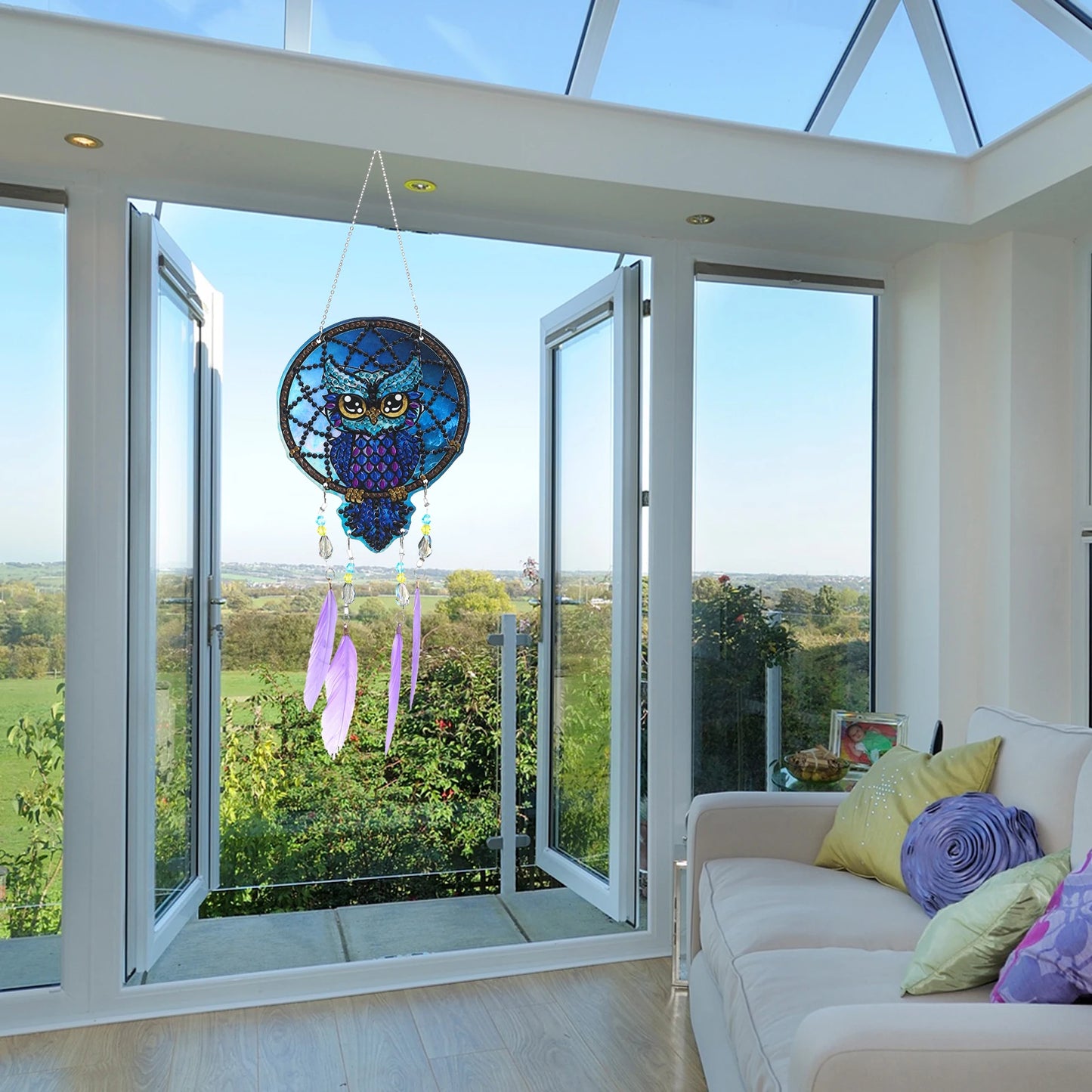 Diamond Painting Dromenvanger dieren - Dubbelzijdige Hanger - DZ3027