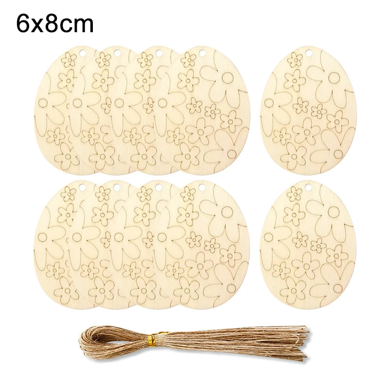 Houten Paas figuur om zelf te kleuren/schilderen – Houten eieren set