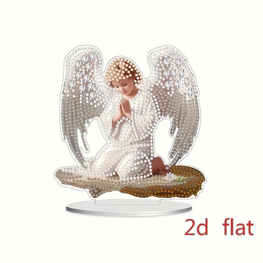 Diamond Painting Tafelornament Engel met Onregelmatige Steentjes