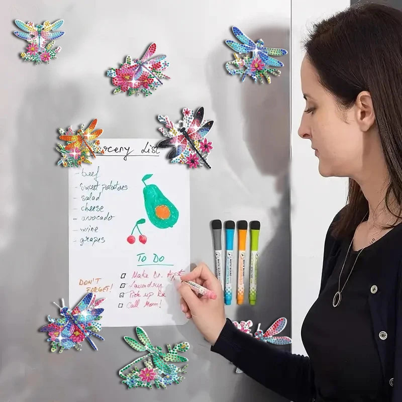Diamond Painting Magneten Libelle voor Koelkast en Kast