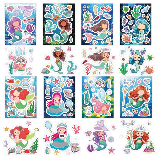 Sticker pret – Schattige Zeemeermin Stickerset voor Creatieve Kids