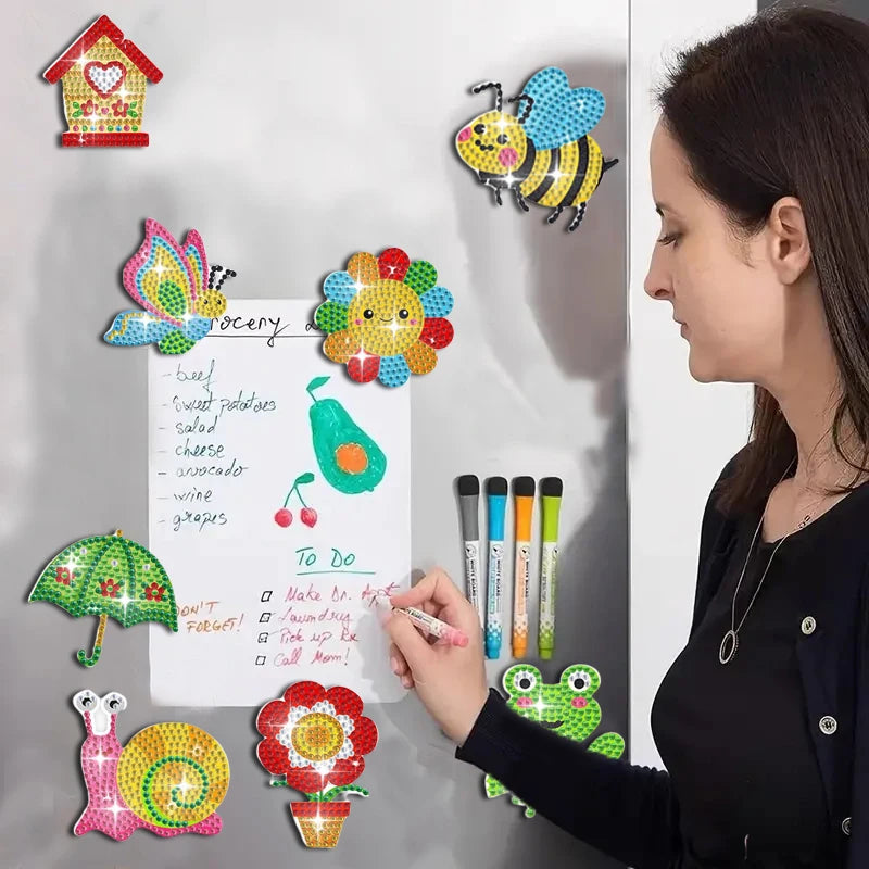 Diamond Painting Magneten Bloemen en Dieren voor Koelkast