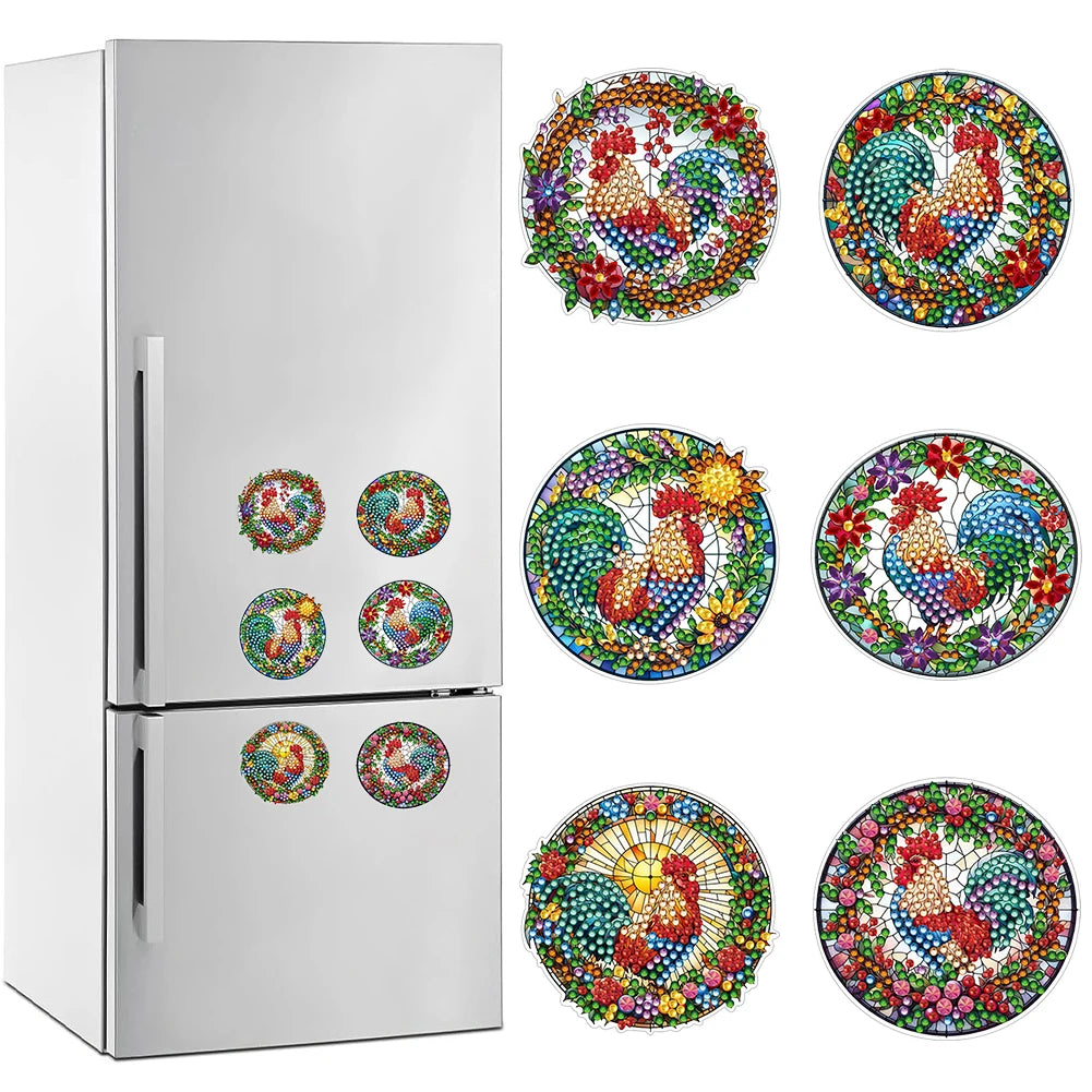 Diamond Painting Magneten – Bloemen en Cartoon Designs voor Koelkastdecoratie