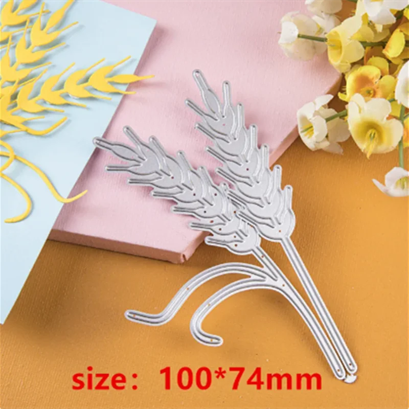 Metalen Snijmal Korenaar Blad en Strik voor Papiercreaties