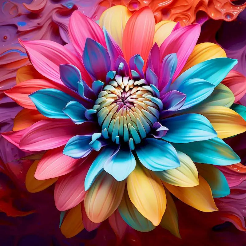 Diamond Painting Bloemen Volledige Ronde Steentjes 30x40cm - Bloem 2