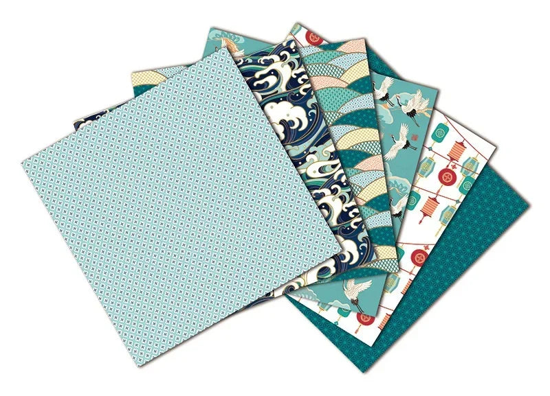 Papier voor plakboek en kaarten maken – 12 vellen craft papier set