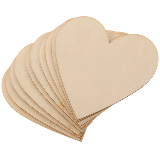 Houten figuur om zelf te kleuren/schilderen – set van 10 hartjes