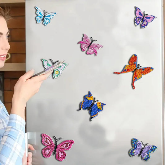 Diamond Painting Magneten Kleurrijke Vlinder Koelkastmagneten