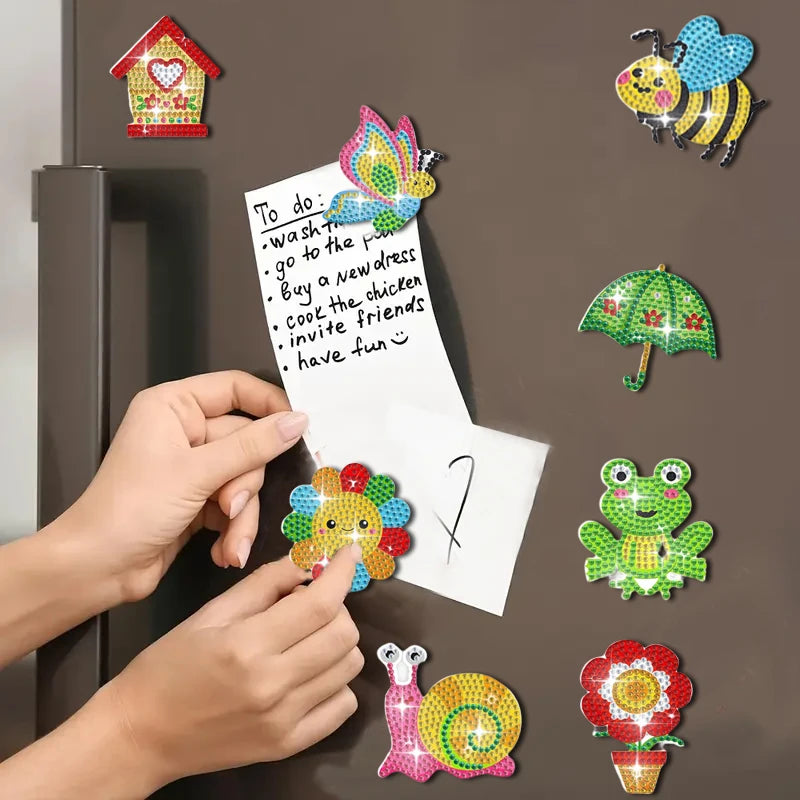 Diamond Painting Magneten Bloemen en Dieren voor Koelkast