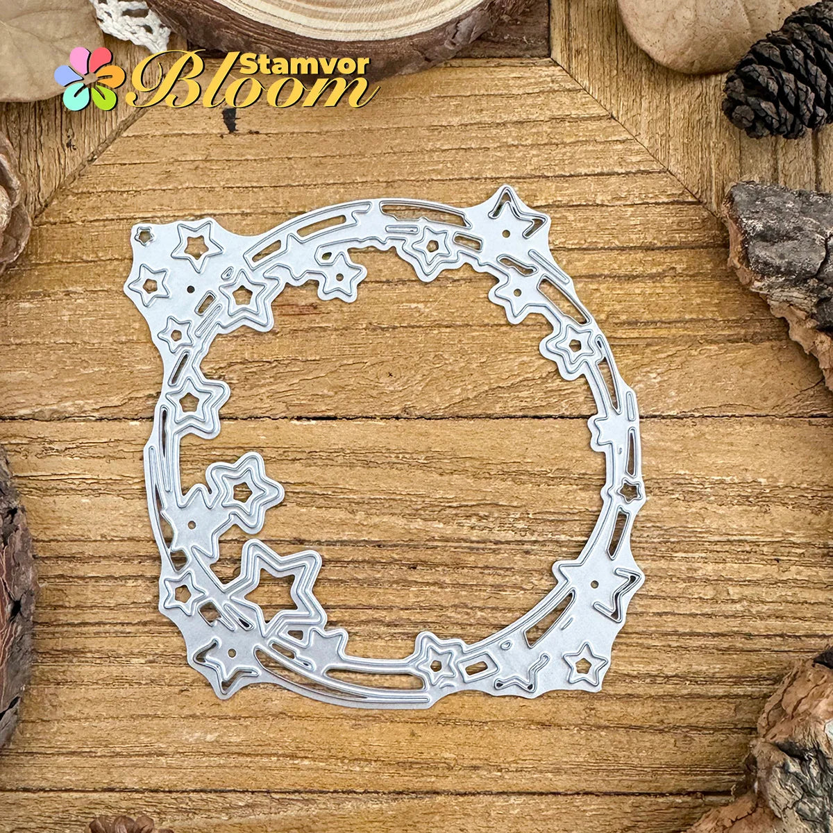 Snijmal Sterrenhemel Cirkel Frame – Decoratief Embossing en Scrapbooking Ontwerp