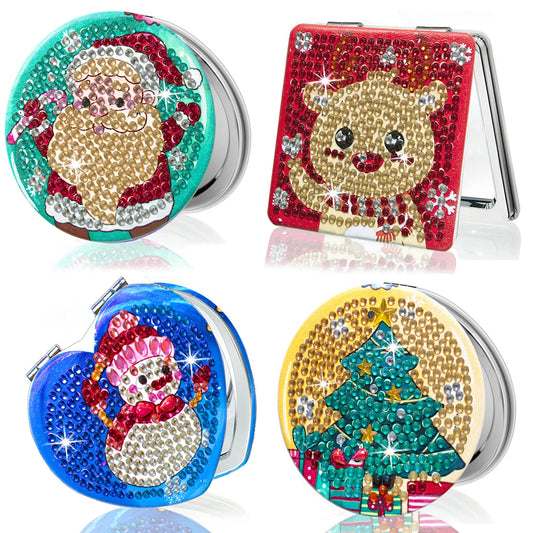 Diamond Painting Spiegel Kerst Compact Dubbelzijdig Opvouwbaar