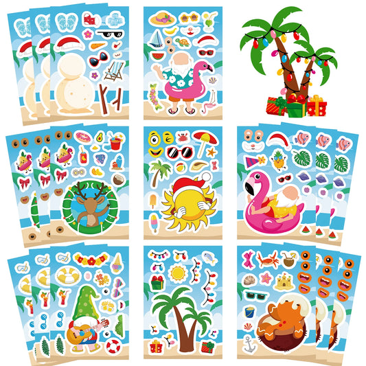 Sticker pret voor kinderen - Maak je eigen dieren gezichten set