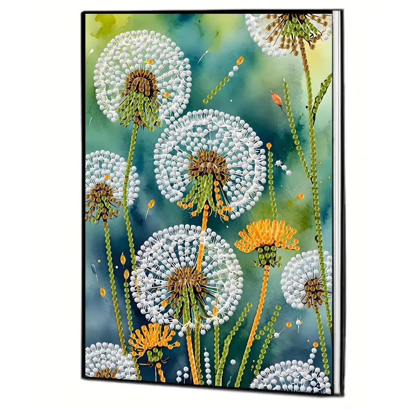 Diamond Painting Notitieboekje met Bloemen PU Leer Cadeau