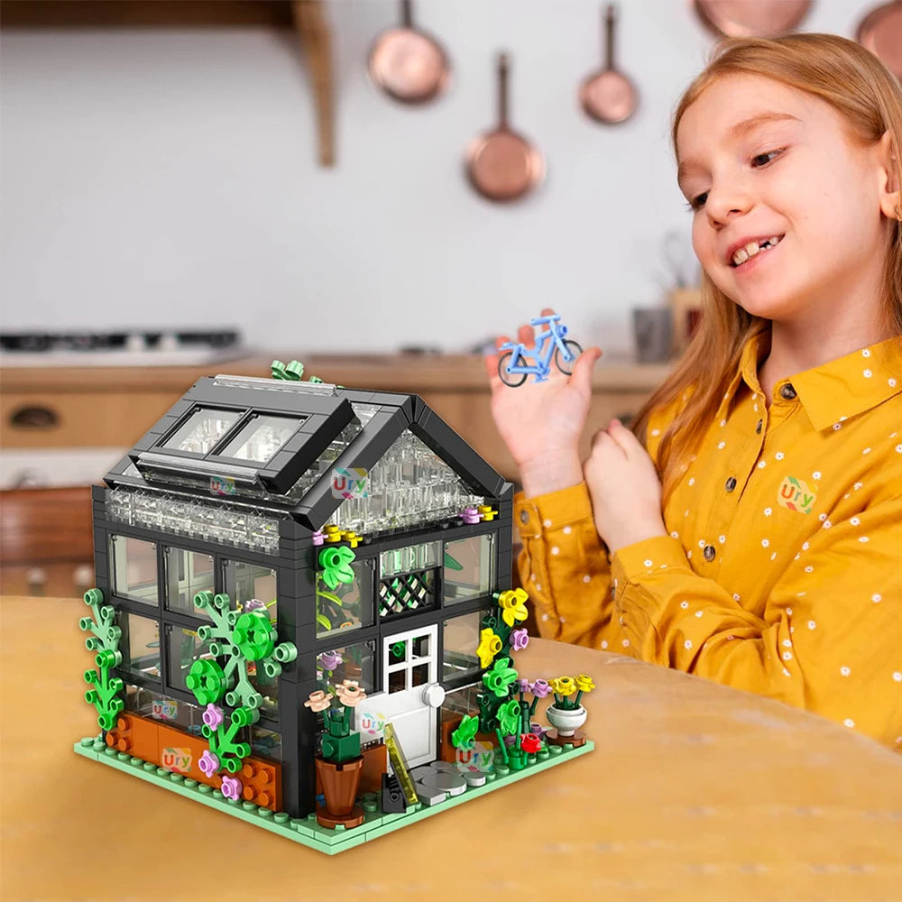 Bouwpakket Bloemenwinkel – Creatief Huis met LED Verlichting (579 stuks)