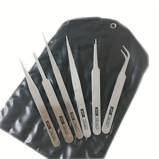 Diamond Painting Pincet set – 6-delige precisie pincetset van roestvrij staal