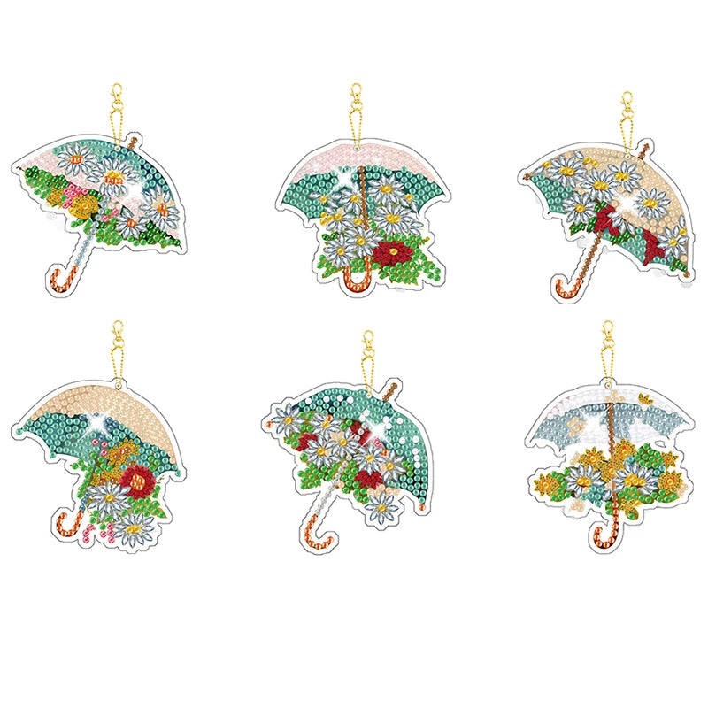 Diamond Painting Sleutelhanger set – Creatieve Hangers 6/8 stuks