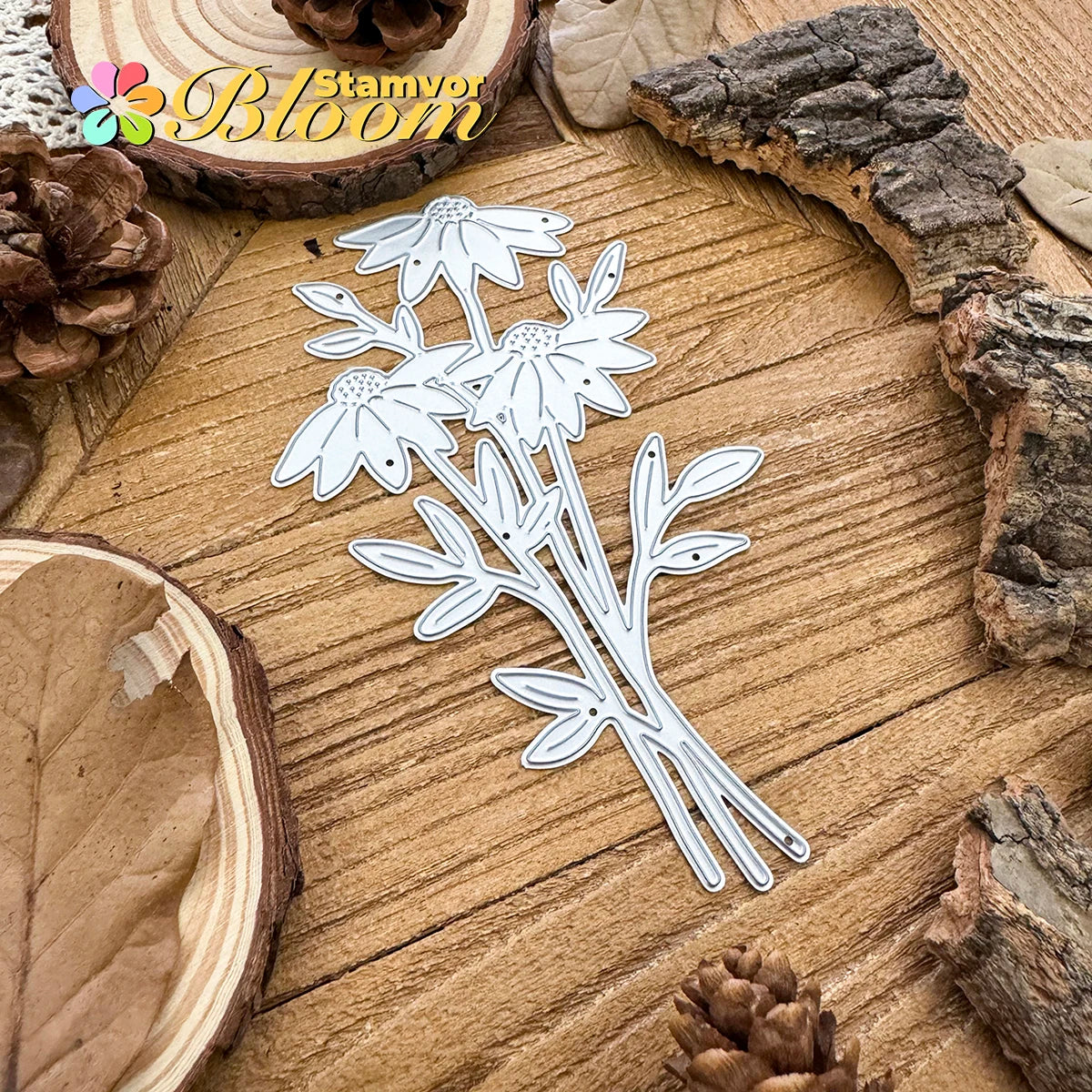 Snijmal Lovely Bunch of Flowers Daisy voor scrapbooking en kaarten