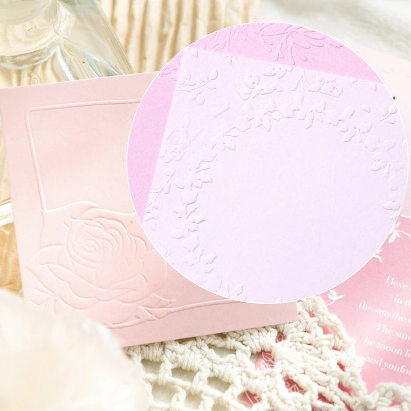 Papier voor kaarten maken en scrapbook vintage reliëf set