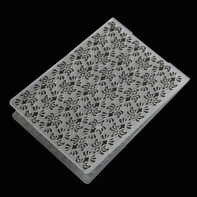 Embossing folder met hart, bloemen en bladeren - 14,8x10,5 cm