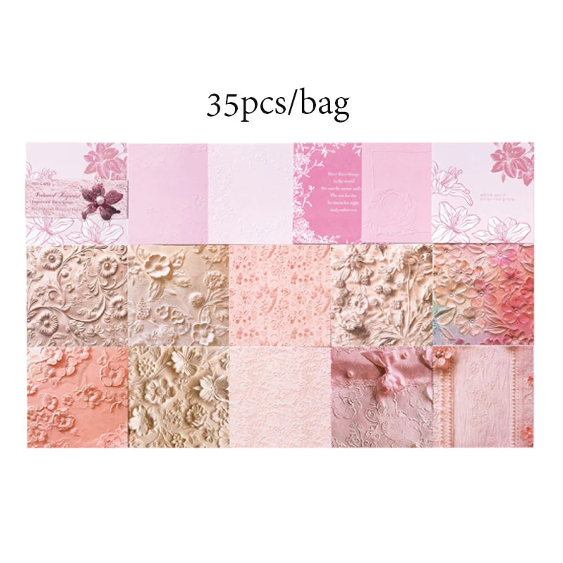 Papier voor kaarten maken en scrapbook vintage reliëf set