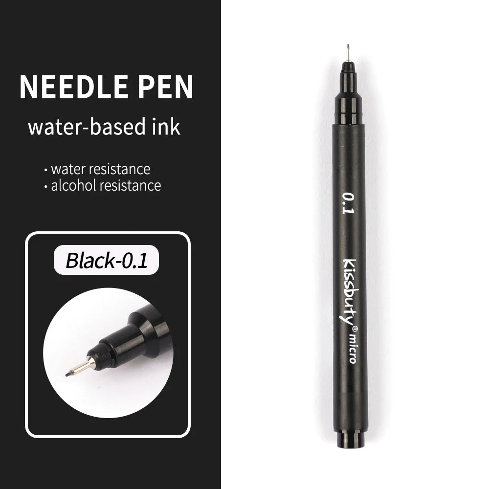 Stiften set Pigma Micron fineliners zwart/bruin met diverse puntdiktes