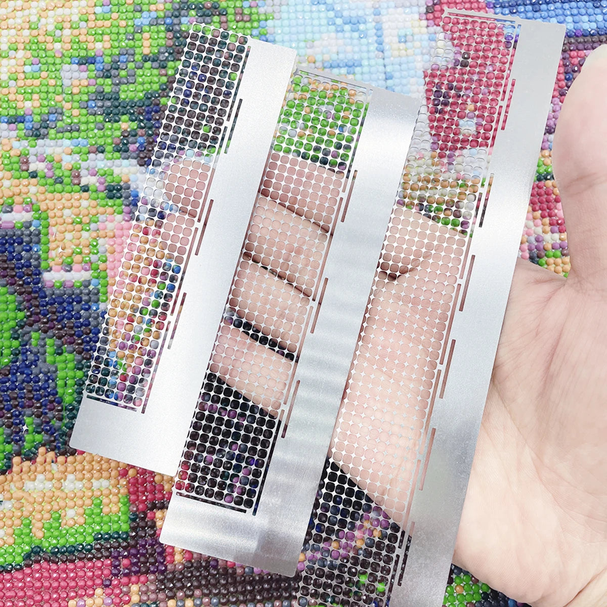 Diamond Painting steentjes raster RVS liniaal met 240/360/520 vakjes