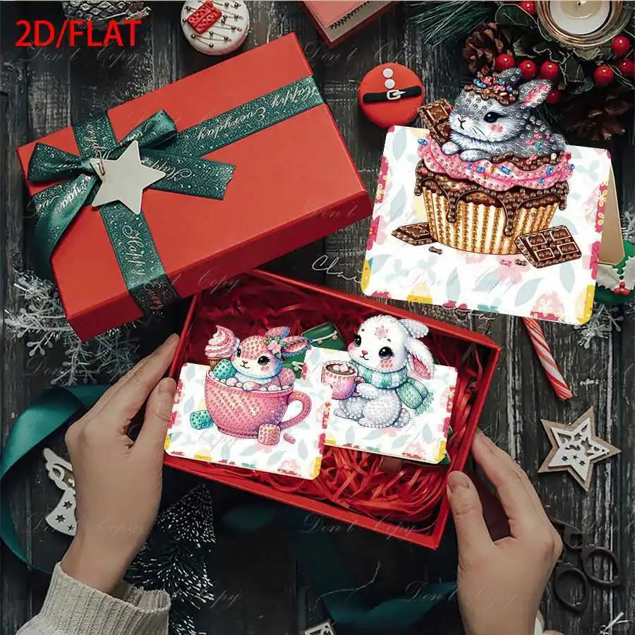 Diamond Painting Wenskaarten Pasen – Set met Vouwbare Paaskaarten