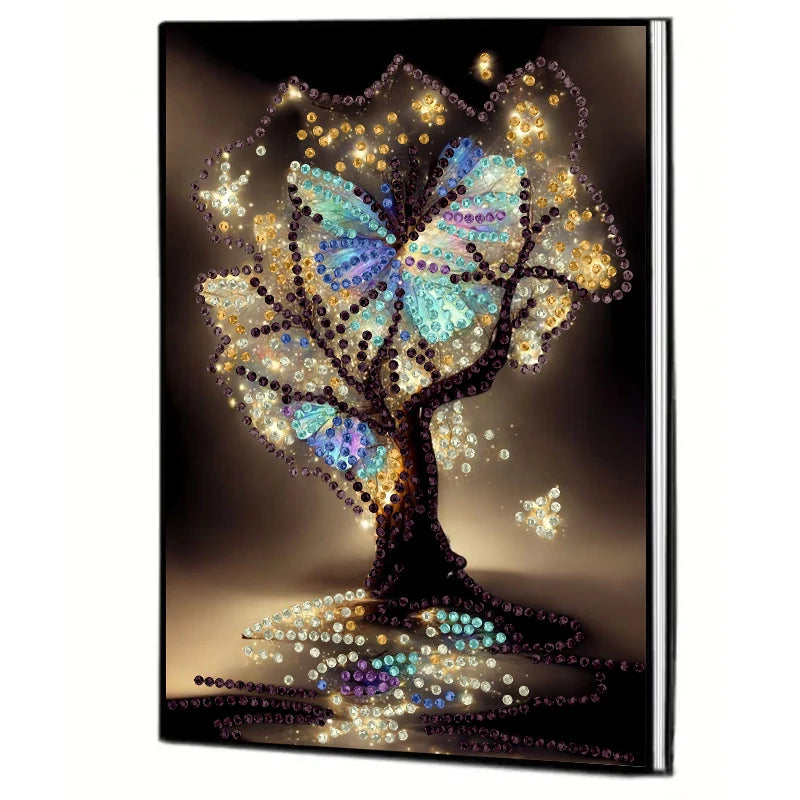 Diamond Painting Notitieboekje Bloemen PU Leer Strass Dagboek