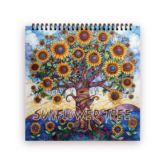 Kleurboek voor volwassenen – 30 rustgevende tekenpagina’s op dik papier - Sunflower tree
