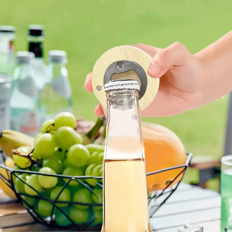 Diamond Painting Flesopener Houten Rond Decoratief Cadeau